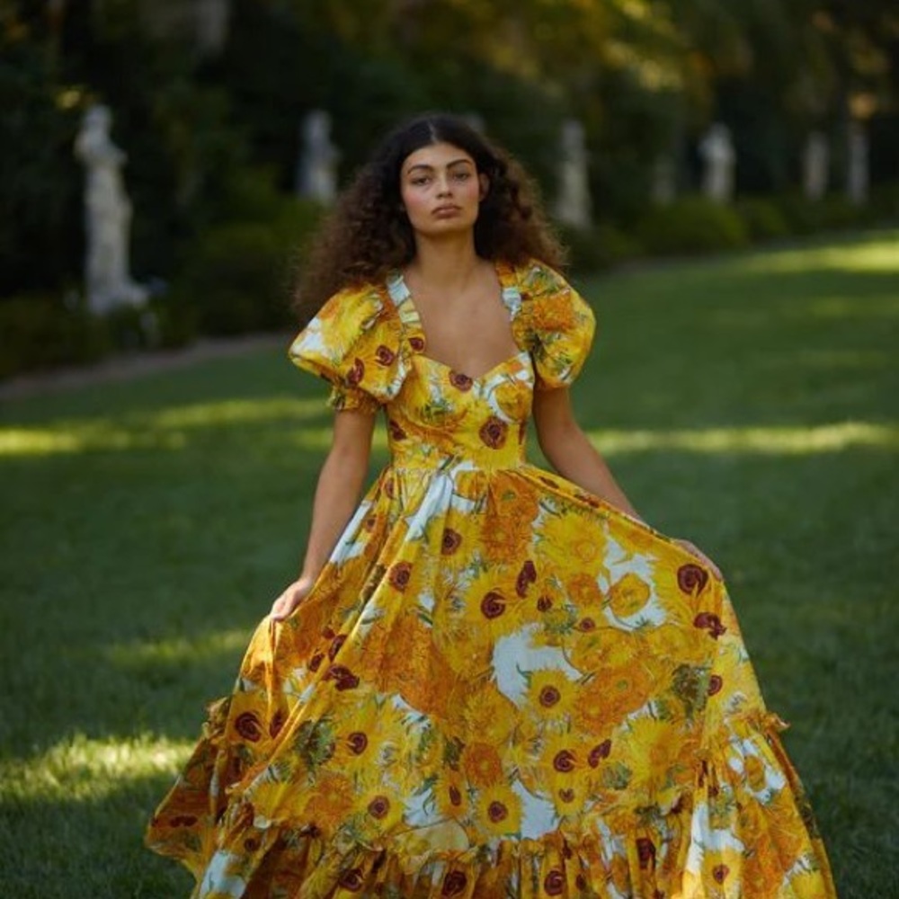 Selkie Sunflowers Cotton Ritz Dress